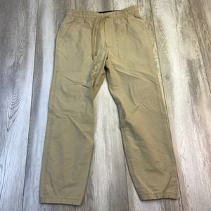 Lululemon ABC Jogger Mens Small Beige Drawstring Stretch Tapered Fit Cotton *